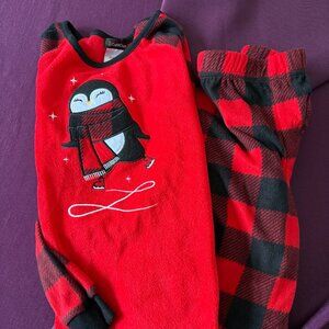 Cuddl Duds 2-Piece Fleece Pajama Girls 7/8 Set – Penguin (NWOT)